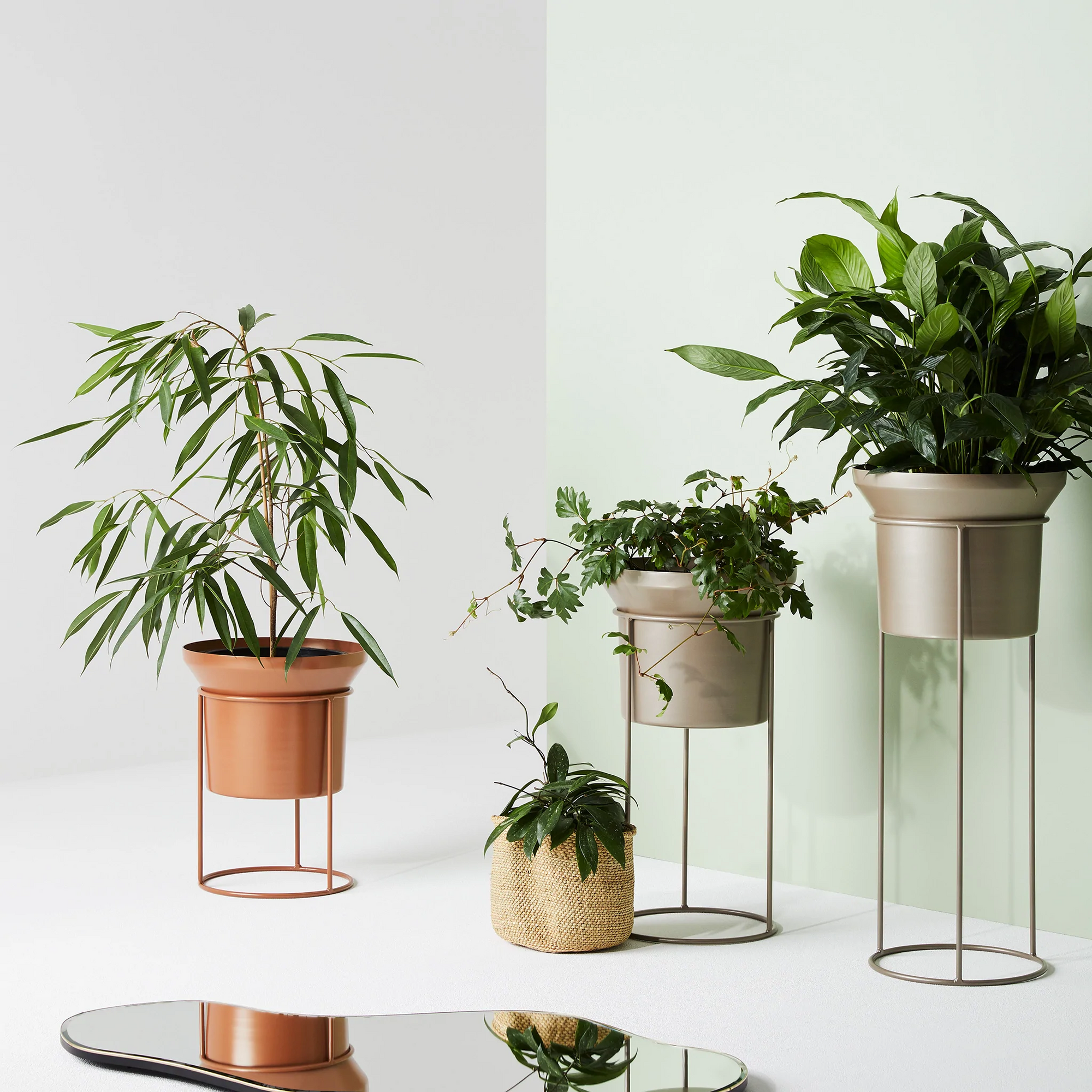 Lily Spun Metal Pot